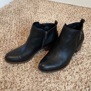 Lucky Brand Black Booties Leather Sz 8 EUC